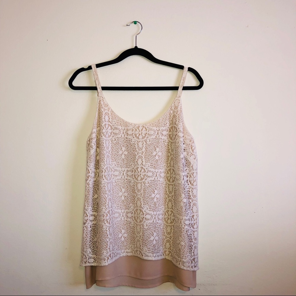 CAbi 798 It Girl Double Layer Lace Cami